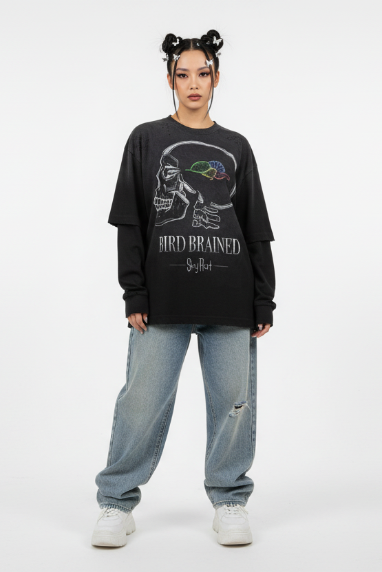 Bird Brained Sunfade Two-Piece Tee