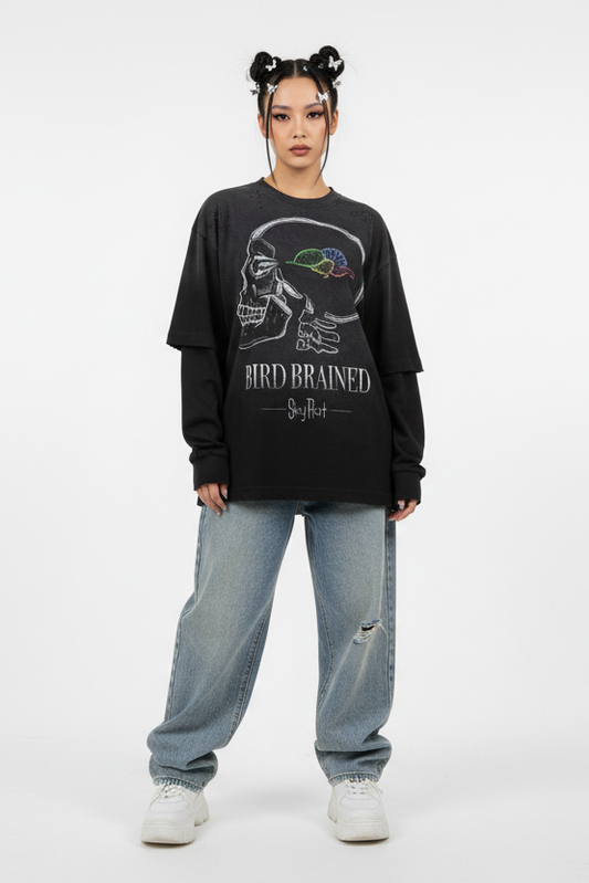Bird Brained Sunfade Two-Piece Tee